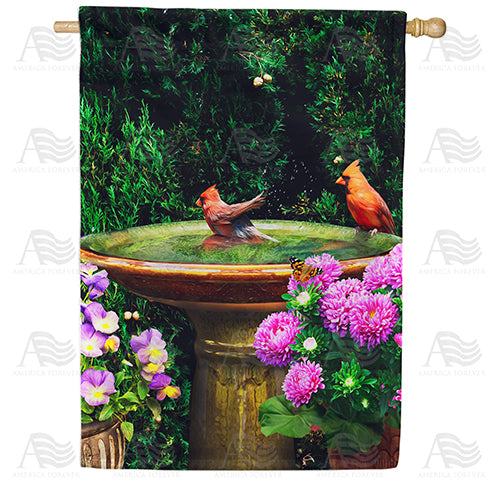 America Forever Cardinal Splash House Flag