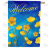 America Forever Buttercups Welcome Watercolor House Flag