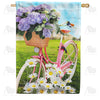 America Forever Pedaling Petals House Flag