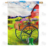 America Forever Cart Of Mums House Flag