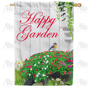 America Forever Happy Garden House Flag