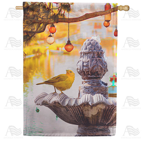 America Forever Yellow Summer Tanager House Flag