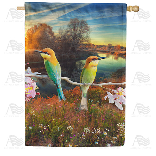 America Forever Chestnut Headed Bee Eaters House Flag