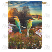 America Forever Chestnut Headed Bee Eaters House Flag