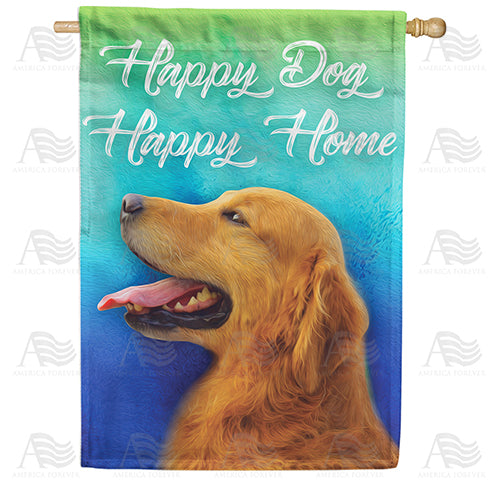 America Forever Happiness Is Having A Dog House Flag