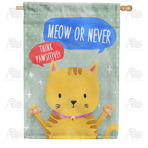 America Forever Think Pawsitive! House Flag