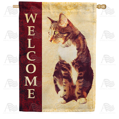America Forever Welcome Cat House Flag