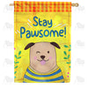America Forever Stay Pawsome! House Flag