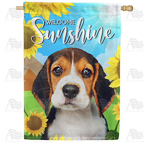 America Forever Beagle Puppy House Flag