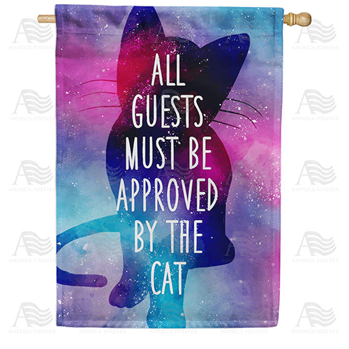 America Forever Cat Approval Required House Flag