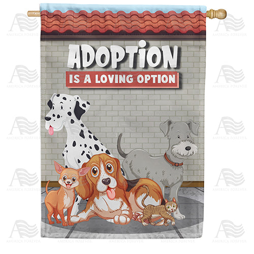 America Forever Don't Shop, Adopt! House Flag