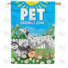 America Forever Pet Friendly Zone - Cartoon House Flag