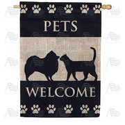 America Forever Pets Welcome House Flag