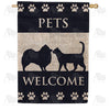 America Forever Pets Welcome House Flag