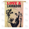 America Forever Love A Labrador House Flag