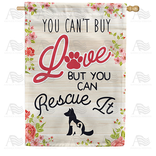 America Forever Rescue A Pet House Flag