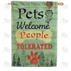 America Forever Pets Welcome Sign House Flag