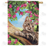 America Forever Cat Up A Tree House Flag