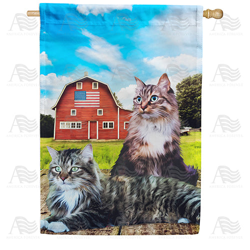 America Forever Farm Felines House Flag