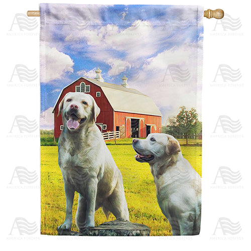America Forever Canine Farmers House Flag