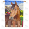 America Forever Chestnut Horse House Flag