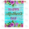America Forever Happy Mother's Day On Blue Wood House Flag