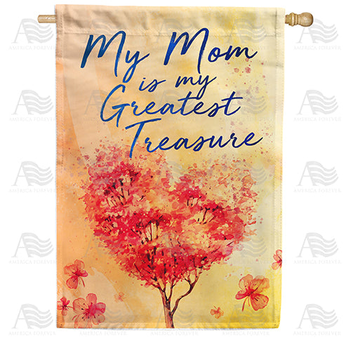 America Forever Treasure Your Mom House Flag