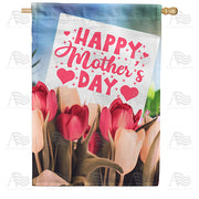 America Forever Tulips For Mother House Flag