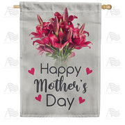 America Forever Crimson Lilies For Mother House Flag