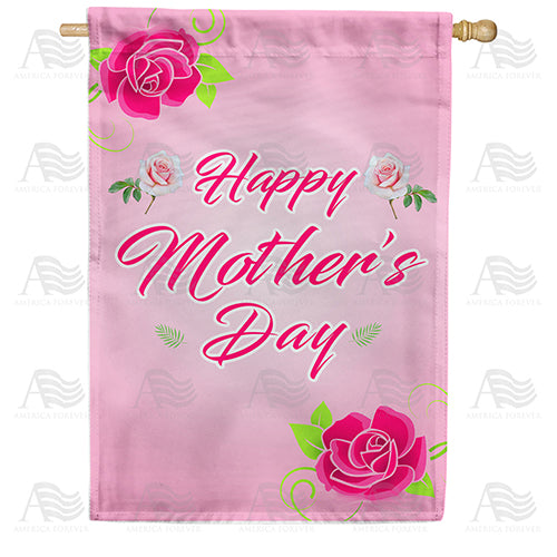 America Forever Pink Mother's Day Greeting House Flag