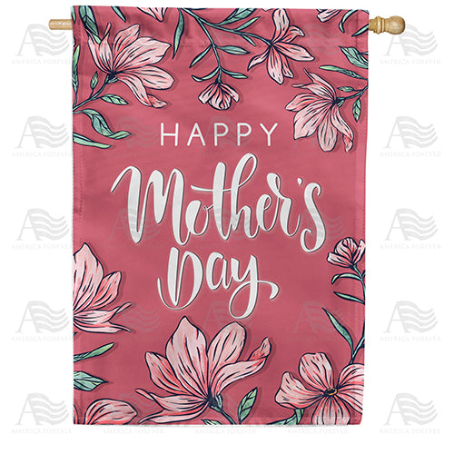 America Forever Happy Mother's Day Floral House Flag
