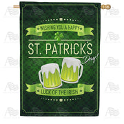 America Forever Green Beer Cheers House Flag