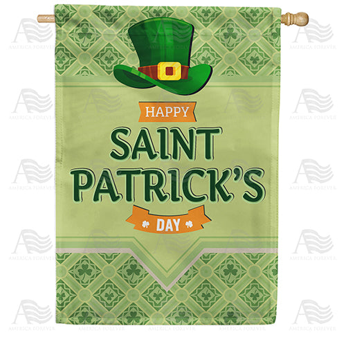 America Forever Happy Saint Patrick's Day House Flag