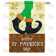 America Forever Leprechaun Buckled Shoes House Flag