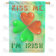 America Forever Kiss Me I'm Irish House Flag