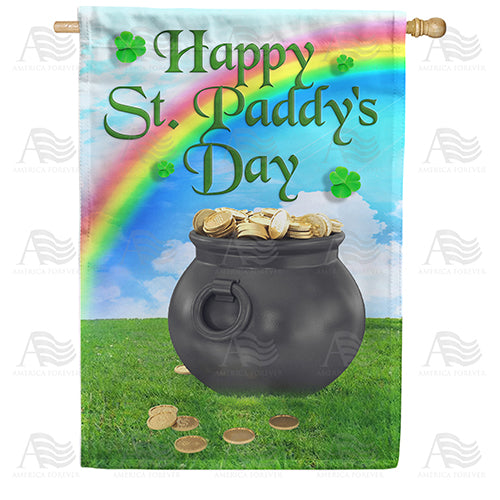 America Forever Happy St. Paddy's Day House Flag