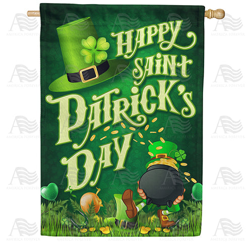 America Forever The Luck Of The Irish House Flag