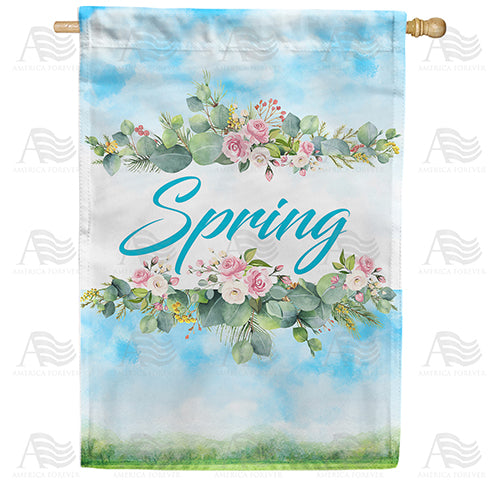 America Forever It's Spring House Flag