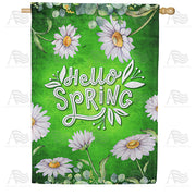 America Forever Hello Spring Daisies House Flag