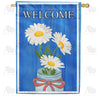 America Forever Daisies In Mason Jar House Flag