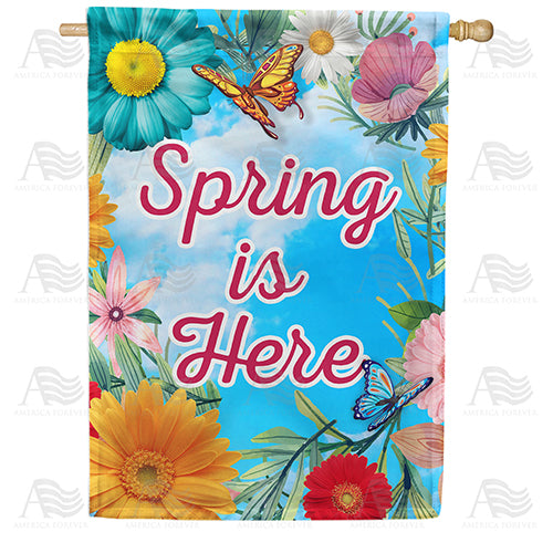 America Forever Spring Is Here House Flag