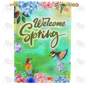 America Forever Spring Happiness House Flag