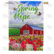 America Forever Tulip Farm House Flag