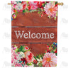 America Forever Floral Welcome Spring House Flag