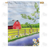 America Forever Spring In The Country House Flag