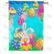 America Forever Decorating Easter Eggs House Flag