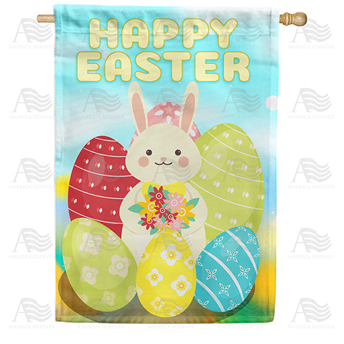 America Forever Cute Cheeky Bunny House Flag