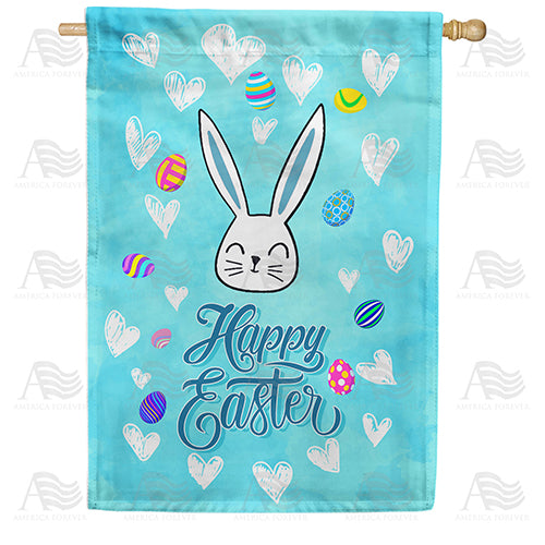 America Forever Hearts And Eggs House Flag