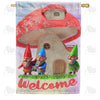 America Forever Gnome Mushroom Home House Flag