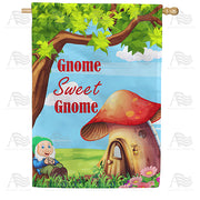 America Forever End Of A Gnome Day House Flag